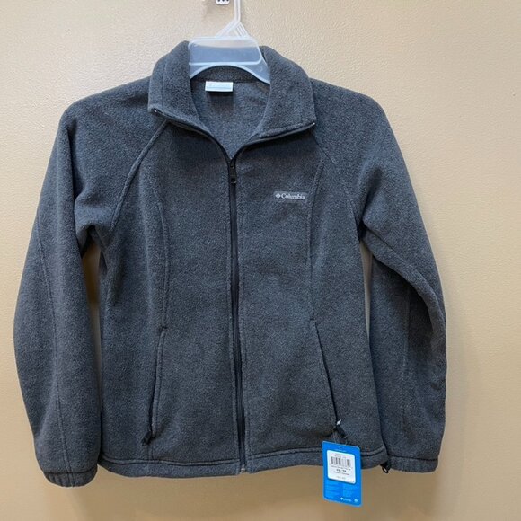 Columbia Full Zip Sweater Benton Springs Cozy Gray XS with Pockets - Picture 1 of 9